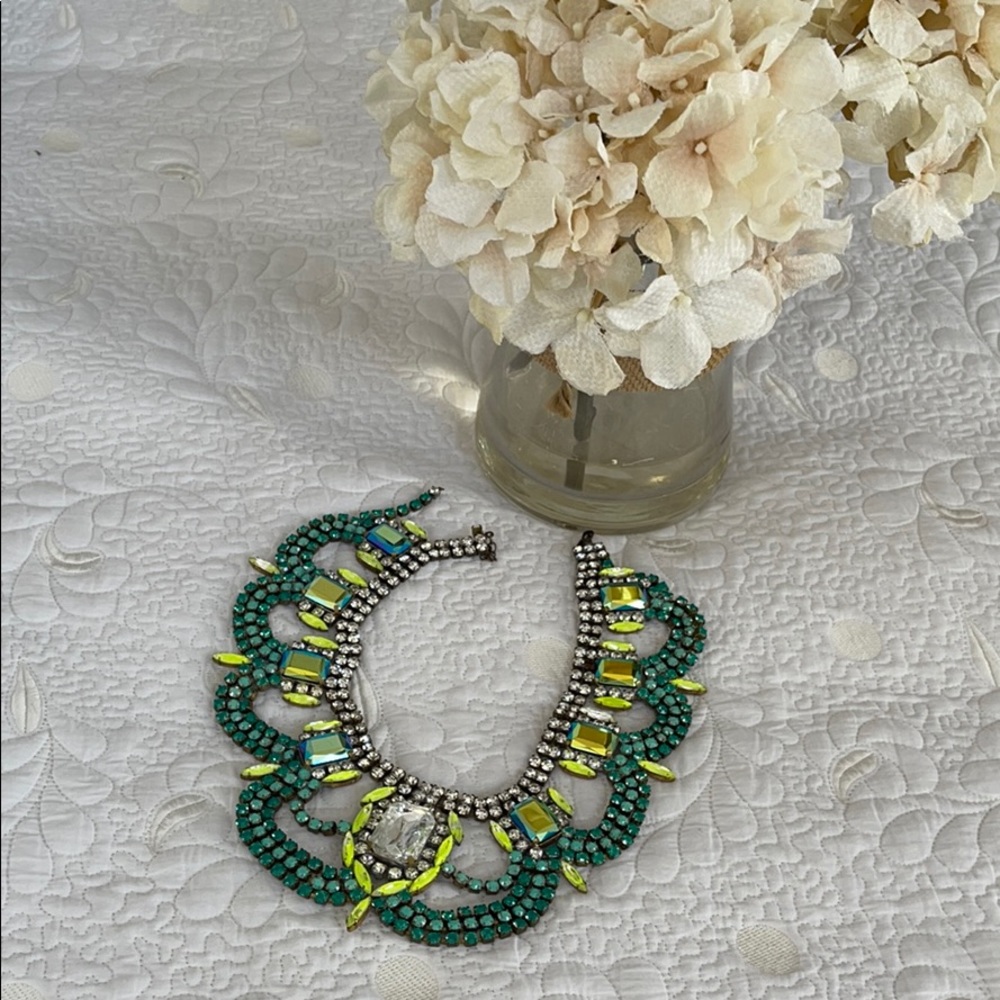 Handpainted vintage Statement necklace
